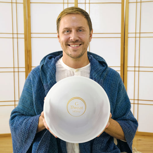 Throat chakra singing bowl