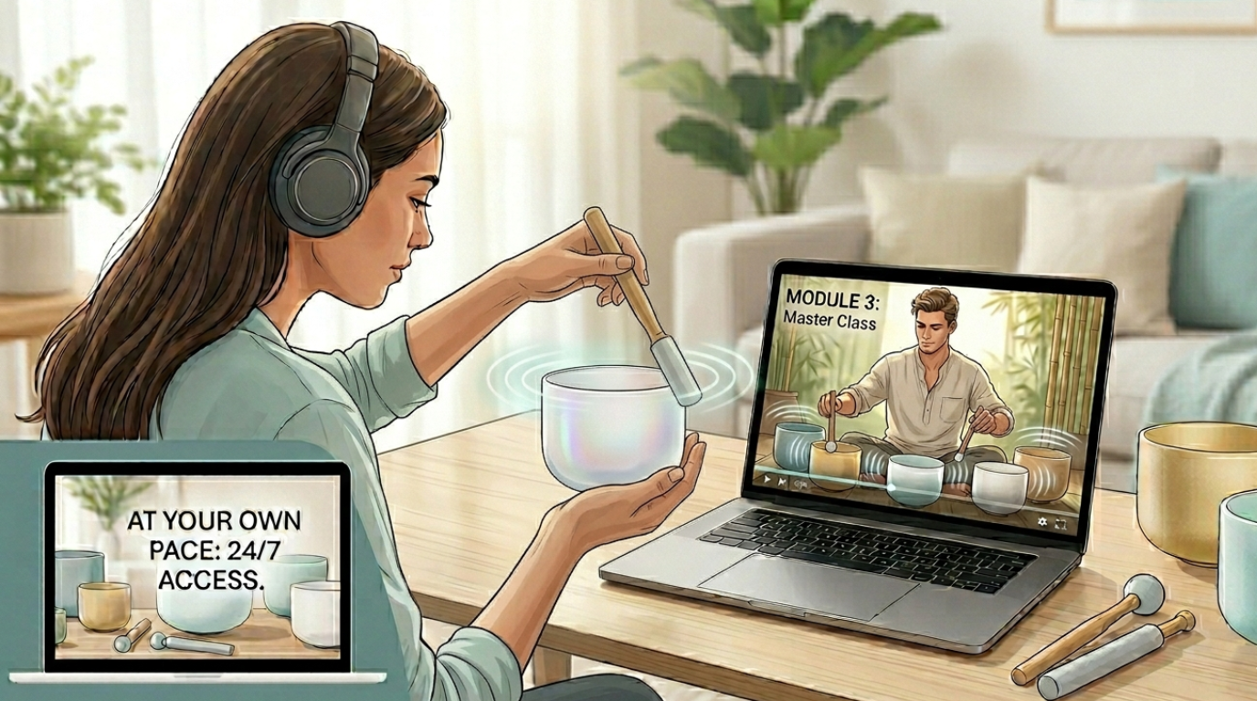 Learn to Play the Crystal Singing Bowls Like Travis
